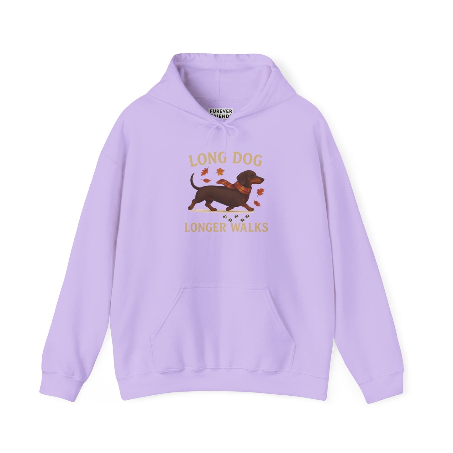 Long Dog Longer Walks Autumn Themed Hoodie