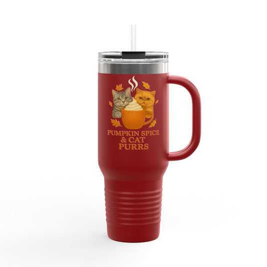 Pumpkin Spice and Cat Purrs Travel Mug