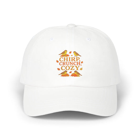 Chirp Crunch Cozy Autumn Themed Cap