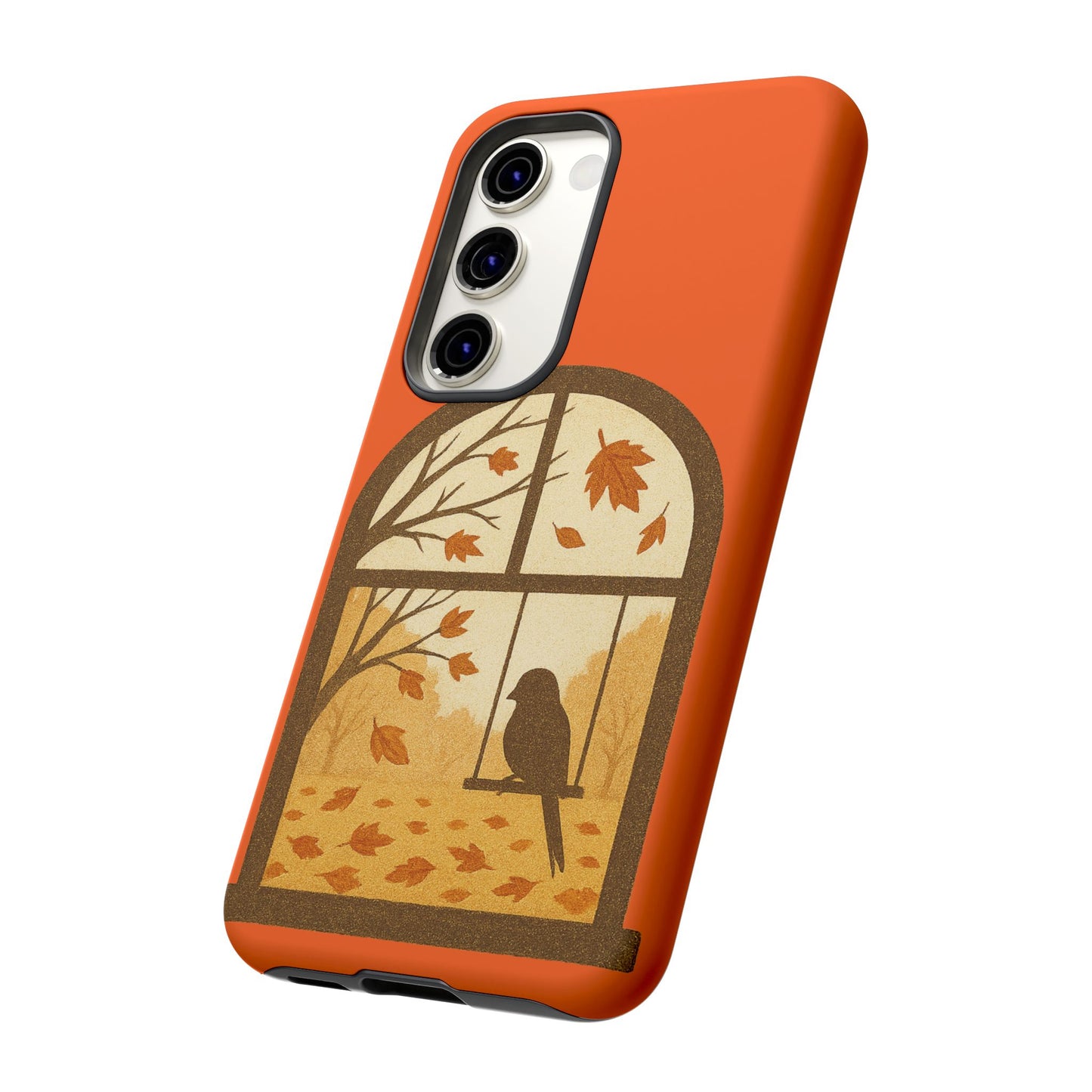 Bird In The Window Autumn Themed Phone Case
