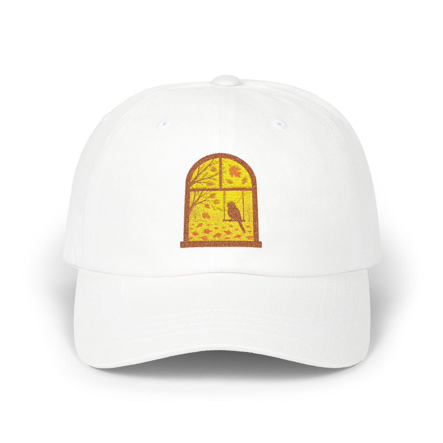 Bird In The Window Autumn Themed Cap