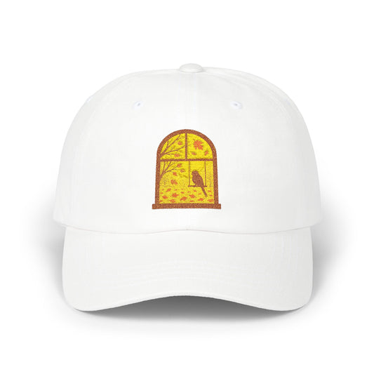 Bird In The Window Autumn Themed Cap
