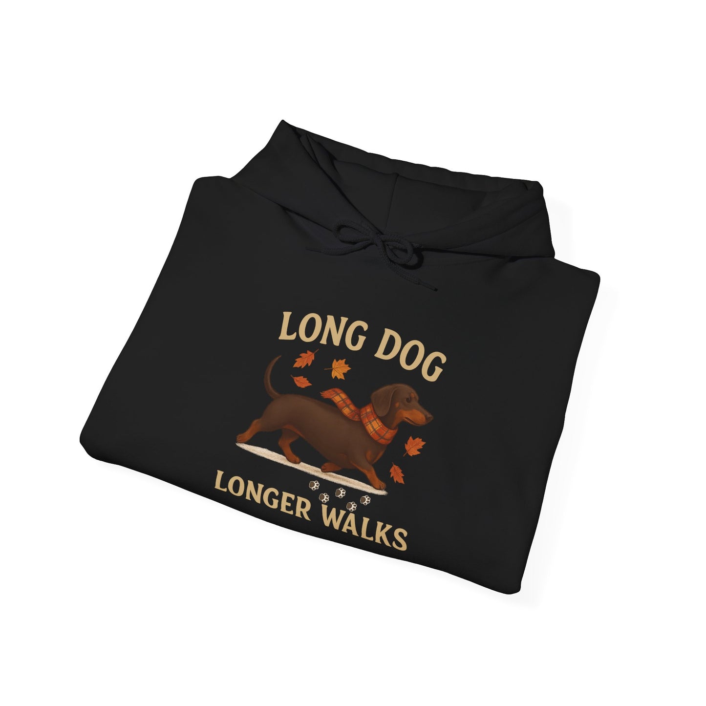 Long Dog Longer Walks Autumn Themed Hoodie
