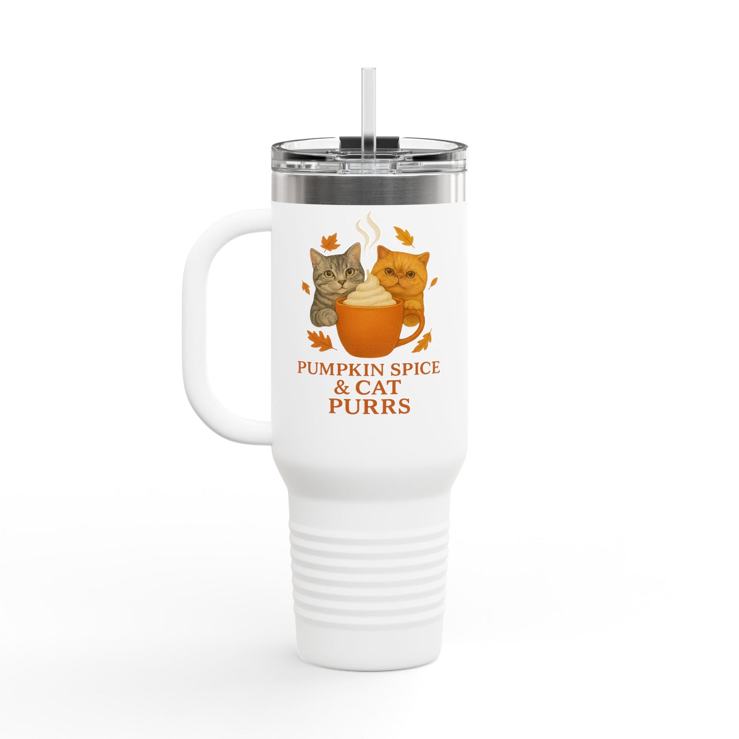 Pumpkin Spice and Cat Purrs Travel Mug