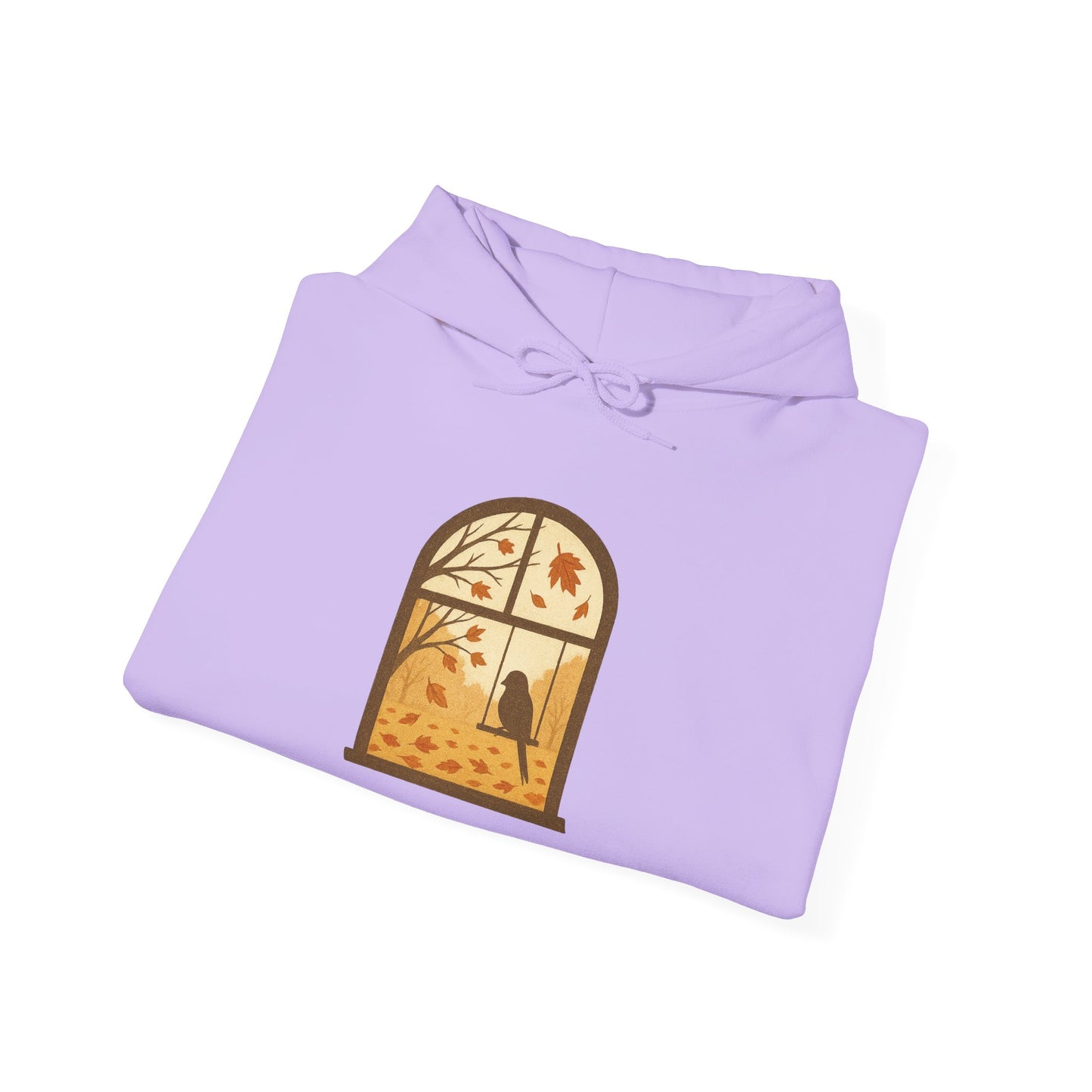Bird In The Window Autumn Themed Hoodie