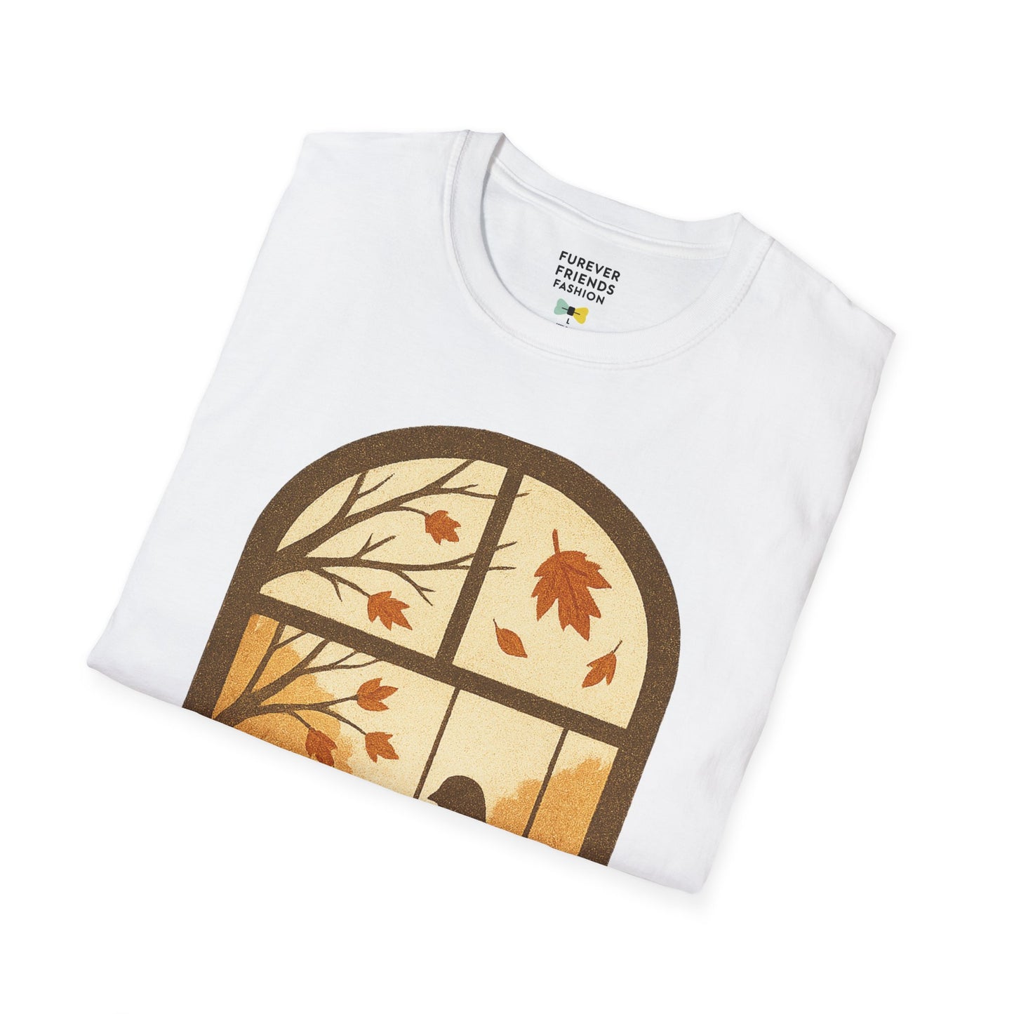 Bird In The Window Autumn Themed Tee