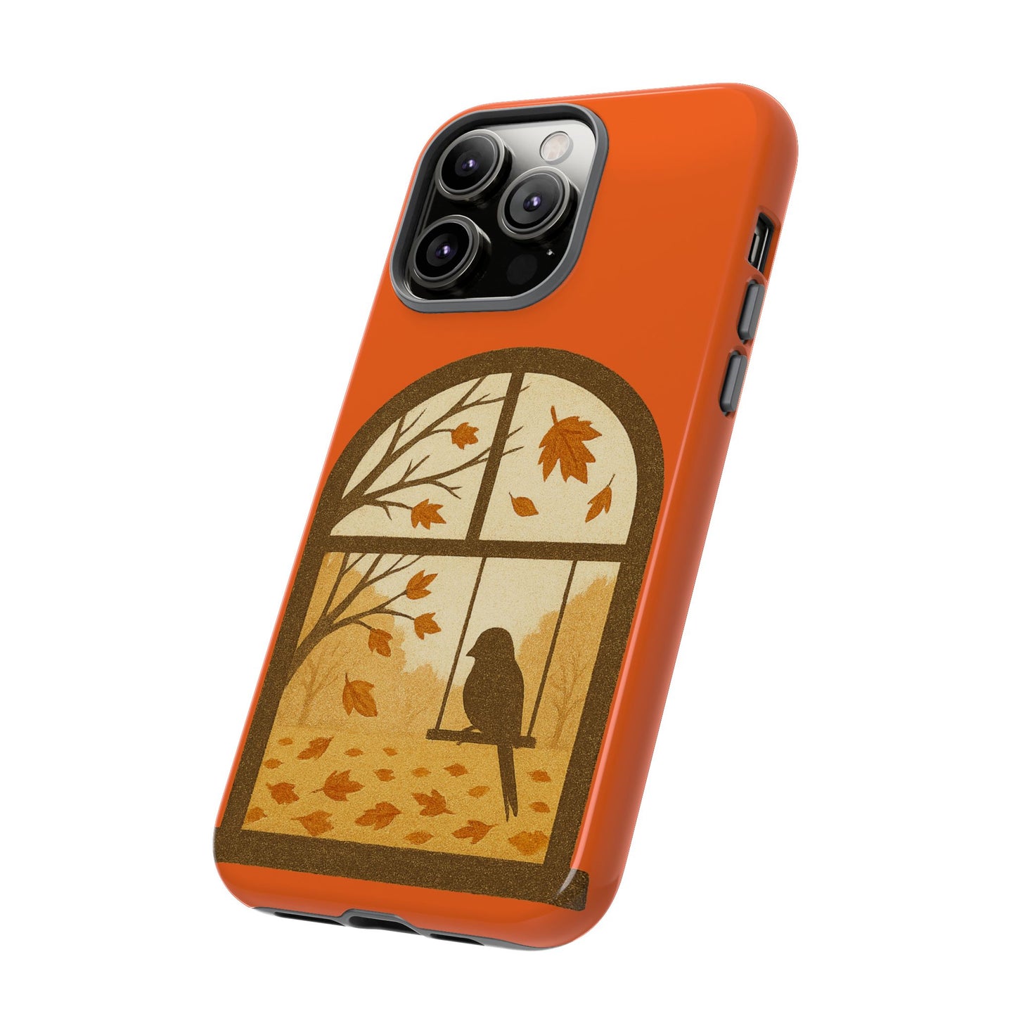 Bird In The Window Autumn Themed Phone Case