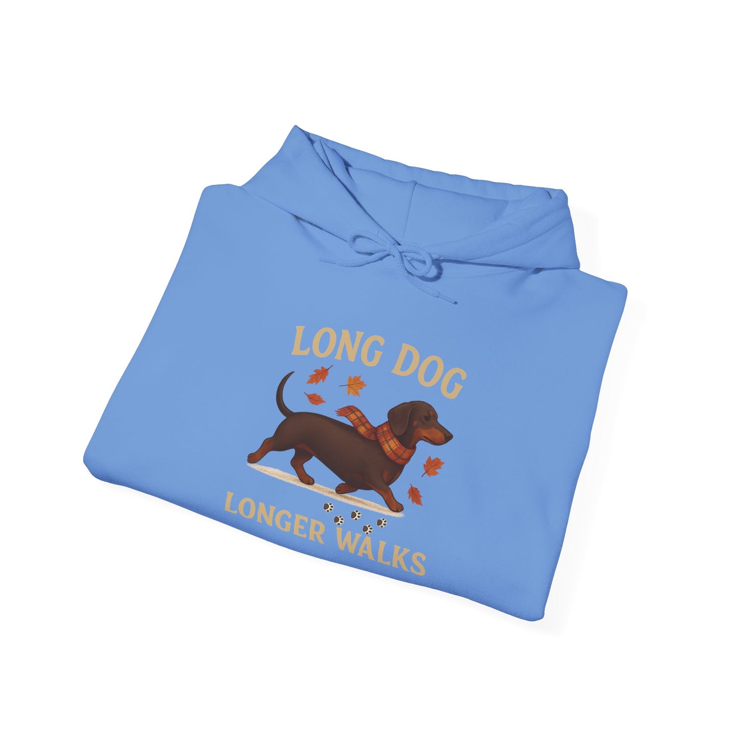 Long Dog Longer Walks Autumn Themed Hoodie