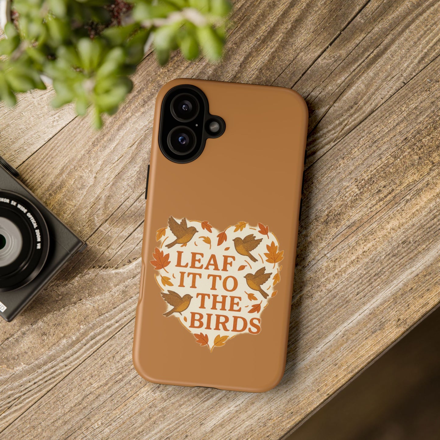 leaf It To The Birds Autumn Themed Phone Case