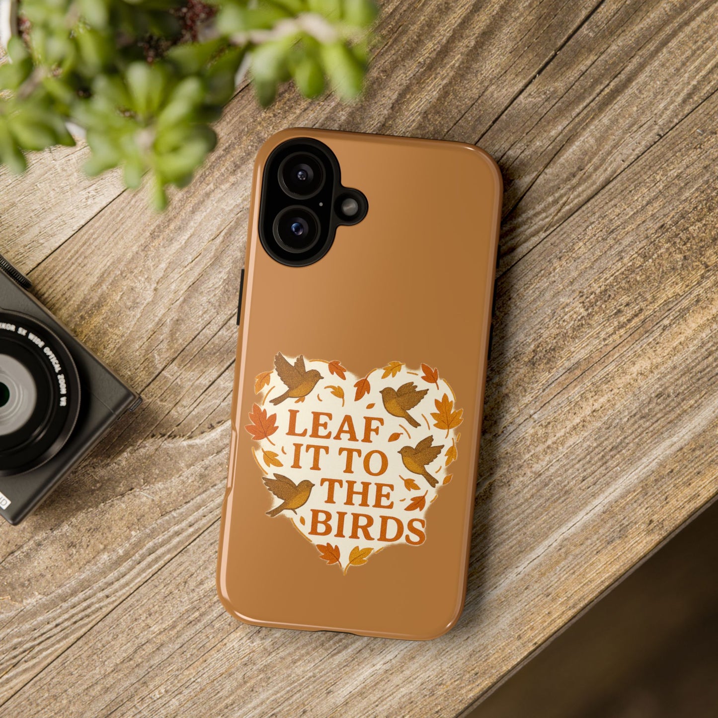 leaf It To The Birds Autumn Themed Phone Case