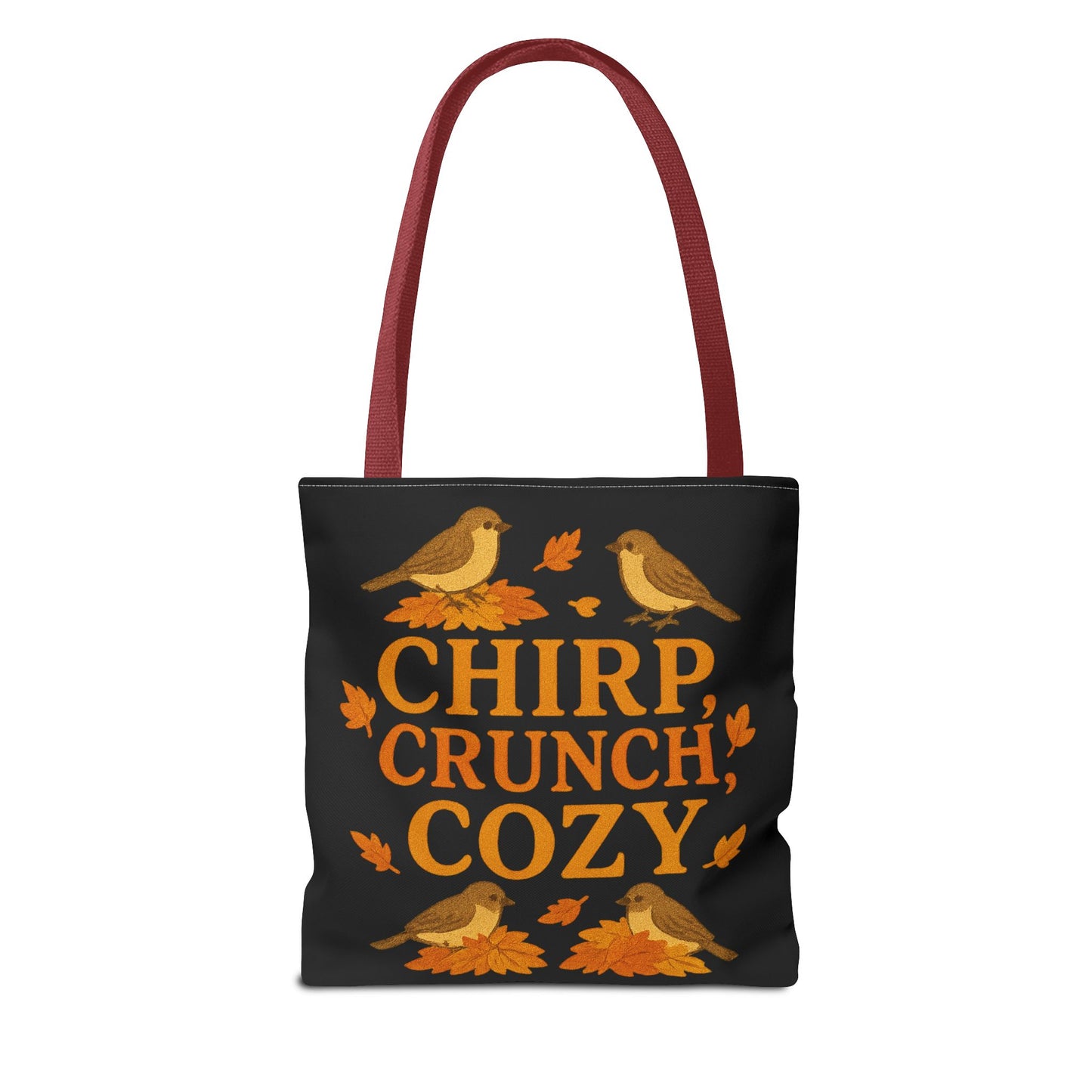 Chirp Crunch Cozy Autumn Themed Tote Bag