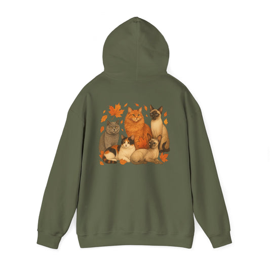 Falling For Cats Hooded Sweatshirt