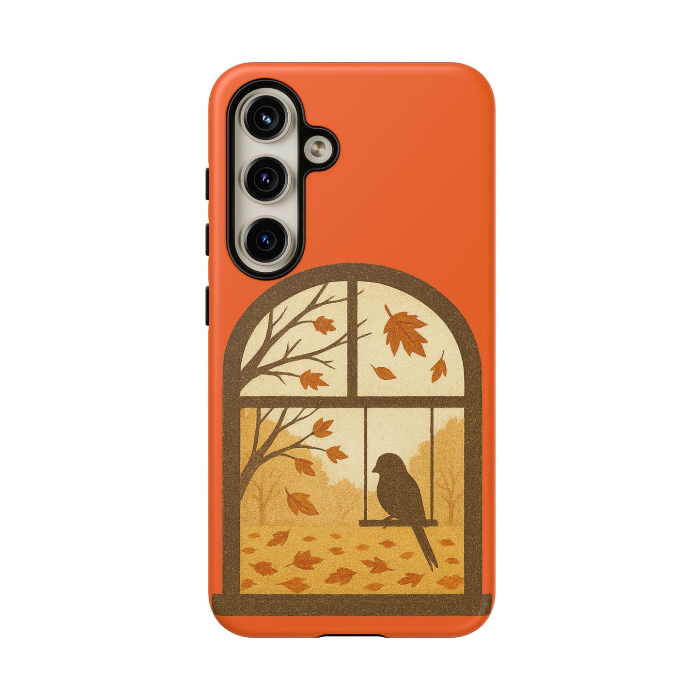 Bird In The Window Autumn Themed Phone Case