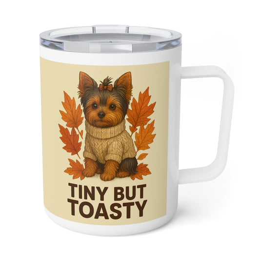 Tiny But Toasty Autumn Themed Insulated Coffee Mug