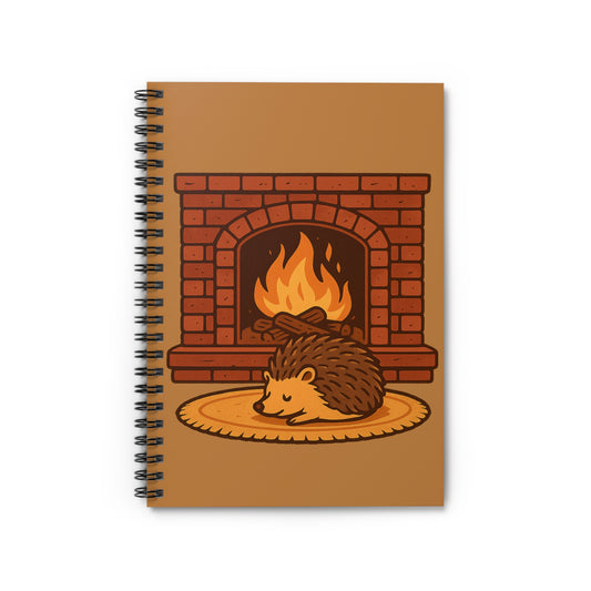 fireside spines Cozy Autumn Spiral Notebook - Ruled Line