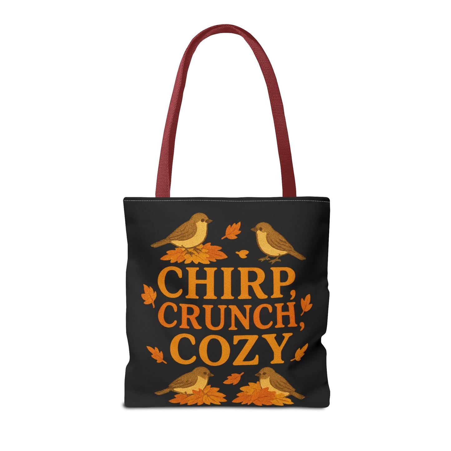Chirp Crunch Cozy Autumn Themed Tote Bag