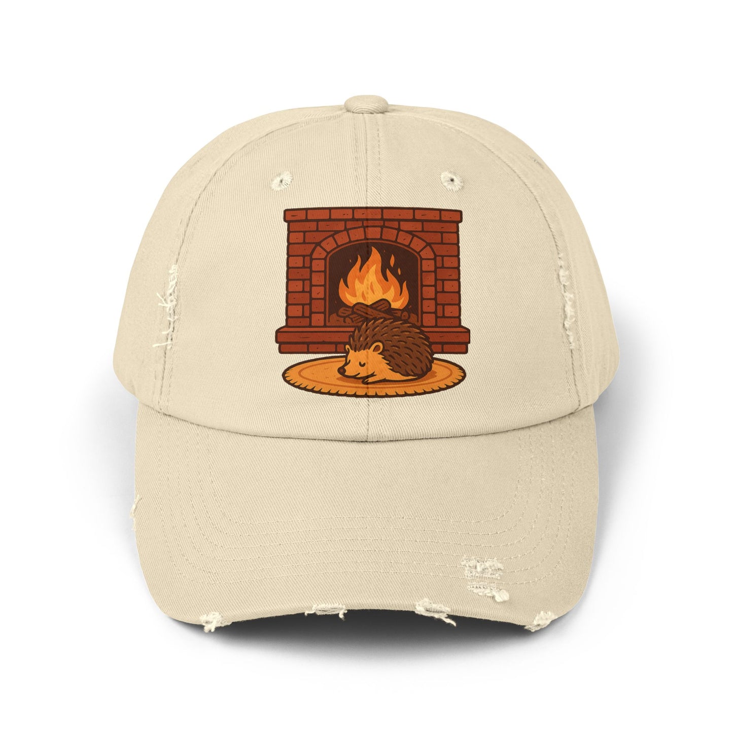 Cozy Spines Hedgehog Distressed Cap - Unisex, Casual Hat