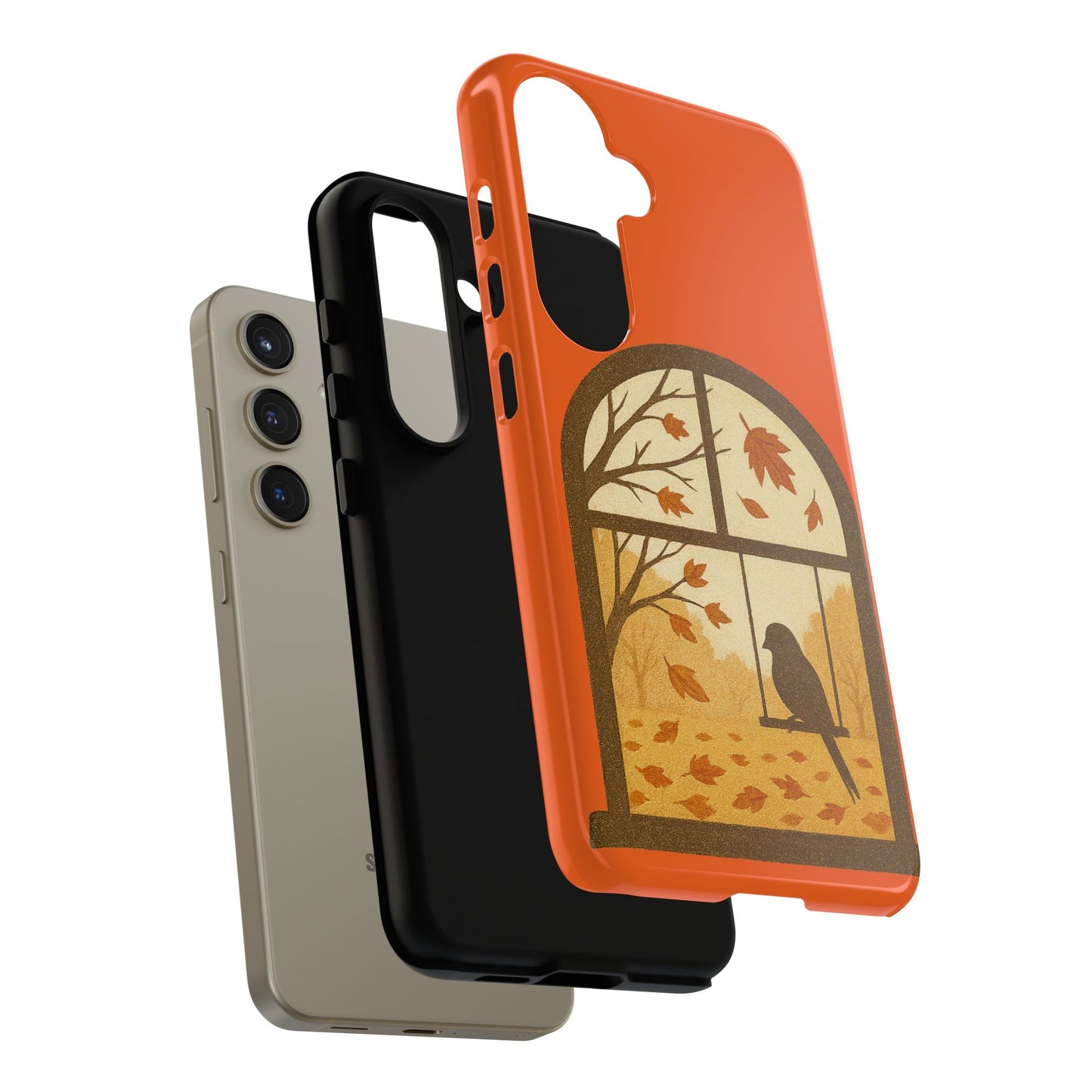 Bird In The Window Autumn Themed Phone Case