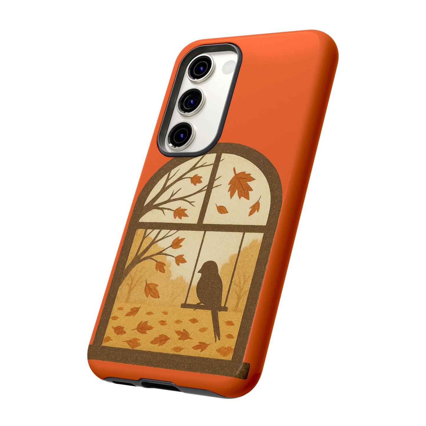Bird In The Window Autumn Themed Phone Case