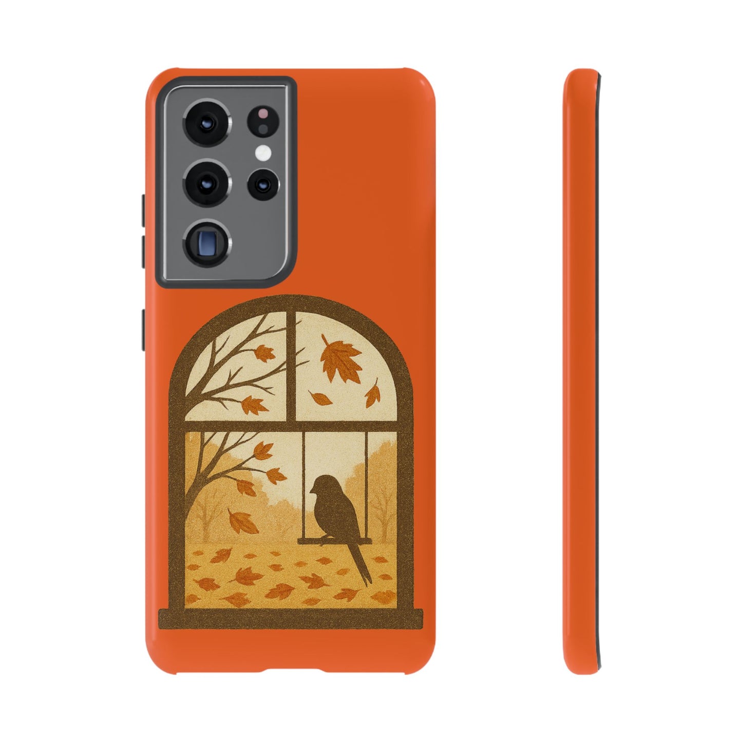 Bird In The Window Autumn Themed Phone Case