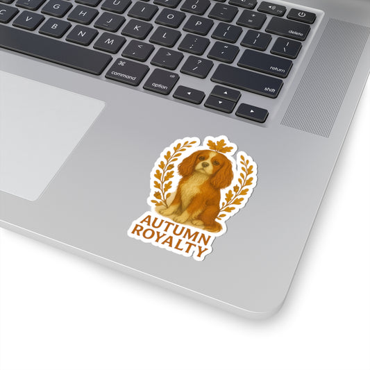 Autumn Royalty Cavalier Spaniel Dog Sticker