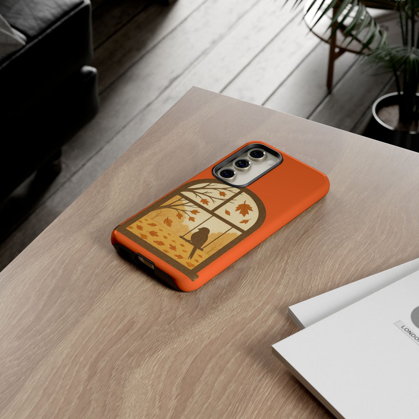 Bird In The Window Autumn Themed Phone Case