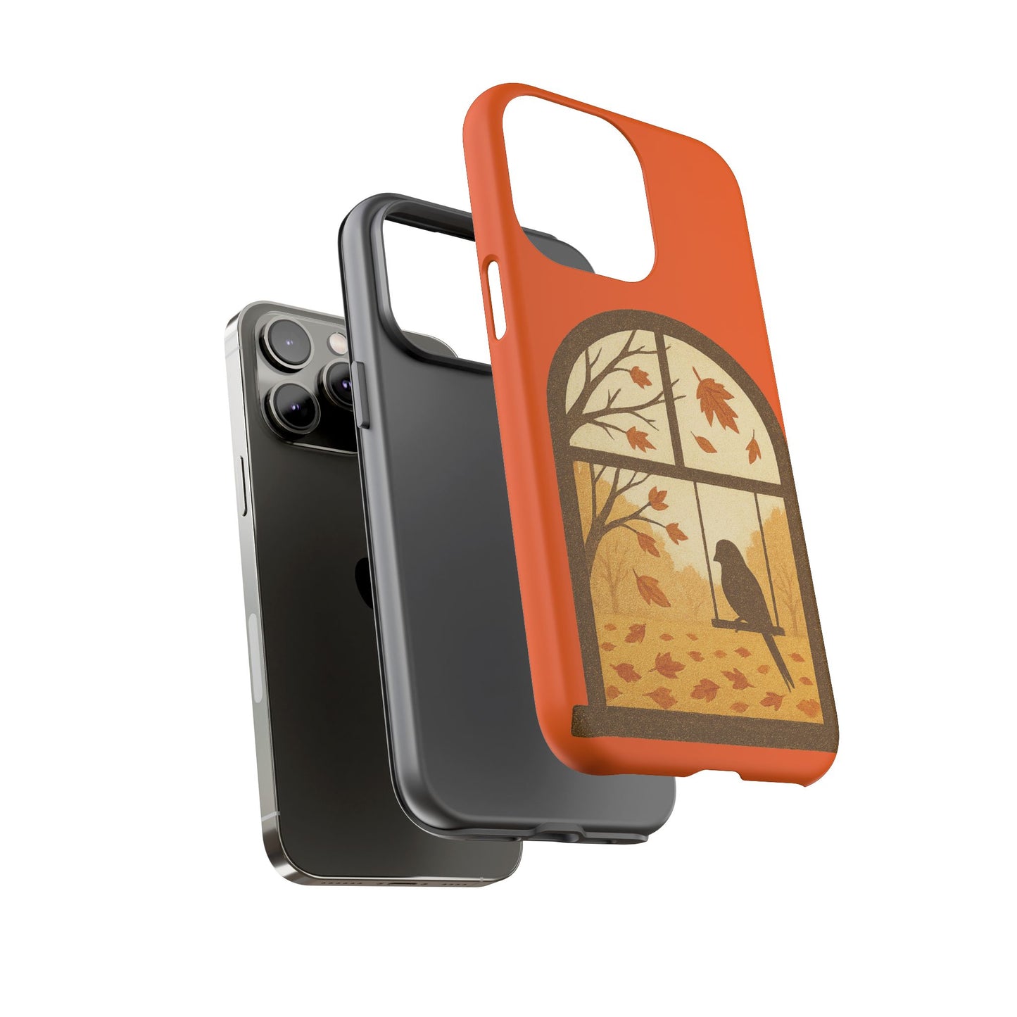 Bird In The Window Autumn Themed Phone Case