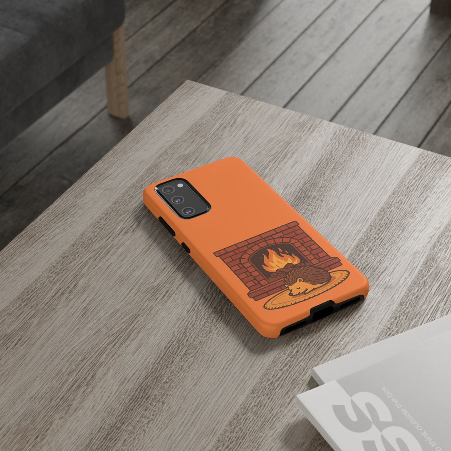 Fireside Spines Cozy Autumn Hedgehog Phone Case