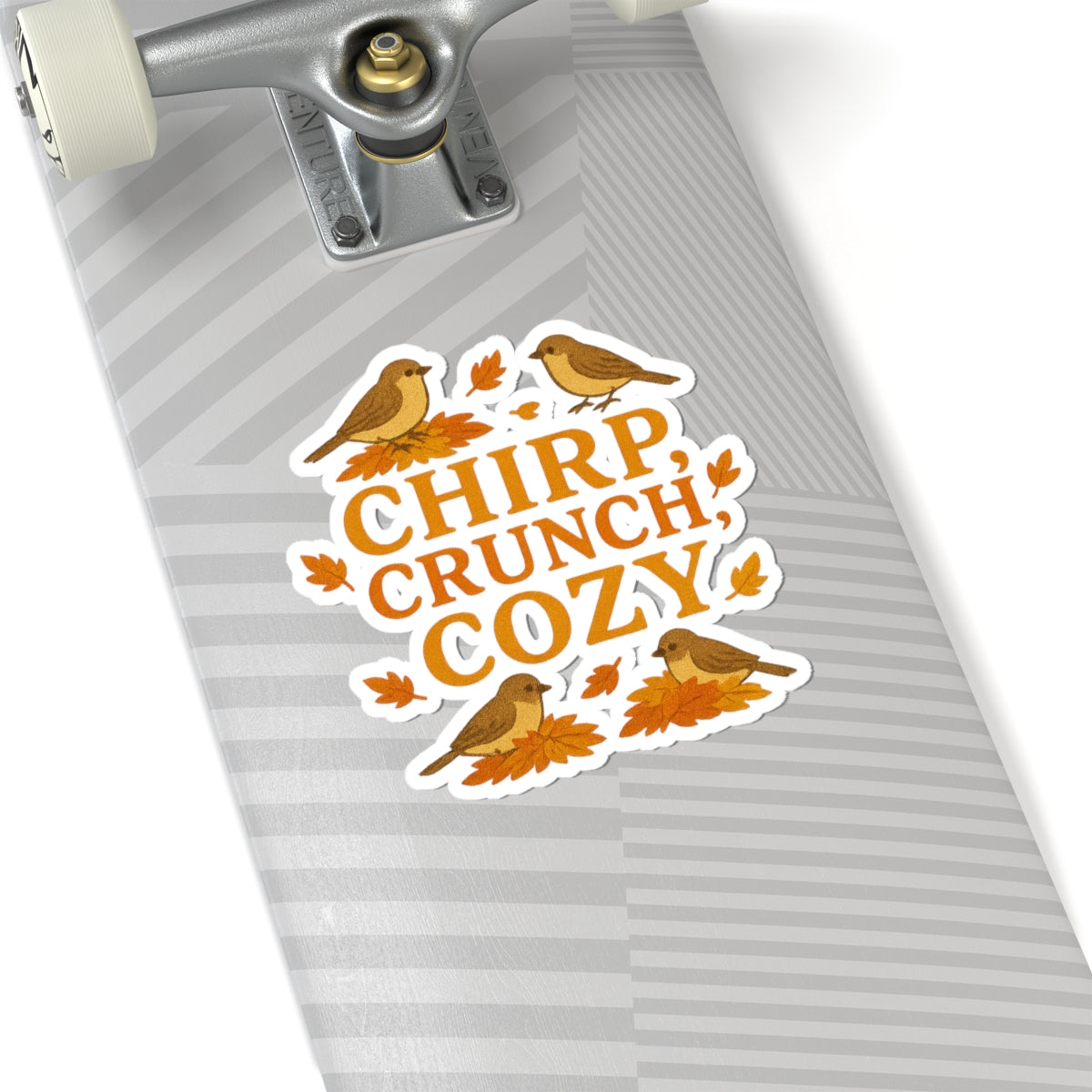 Chirp Crunch Cozy Autumn Themed Kiss-Cut Sticker
