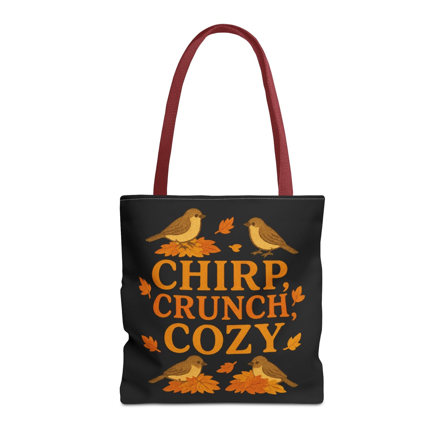 Chirp Crunch Cozy Autumn Themed Tote Bag