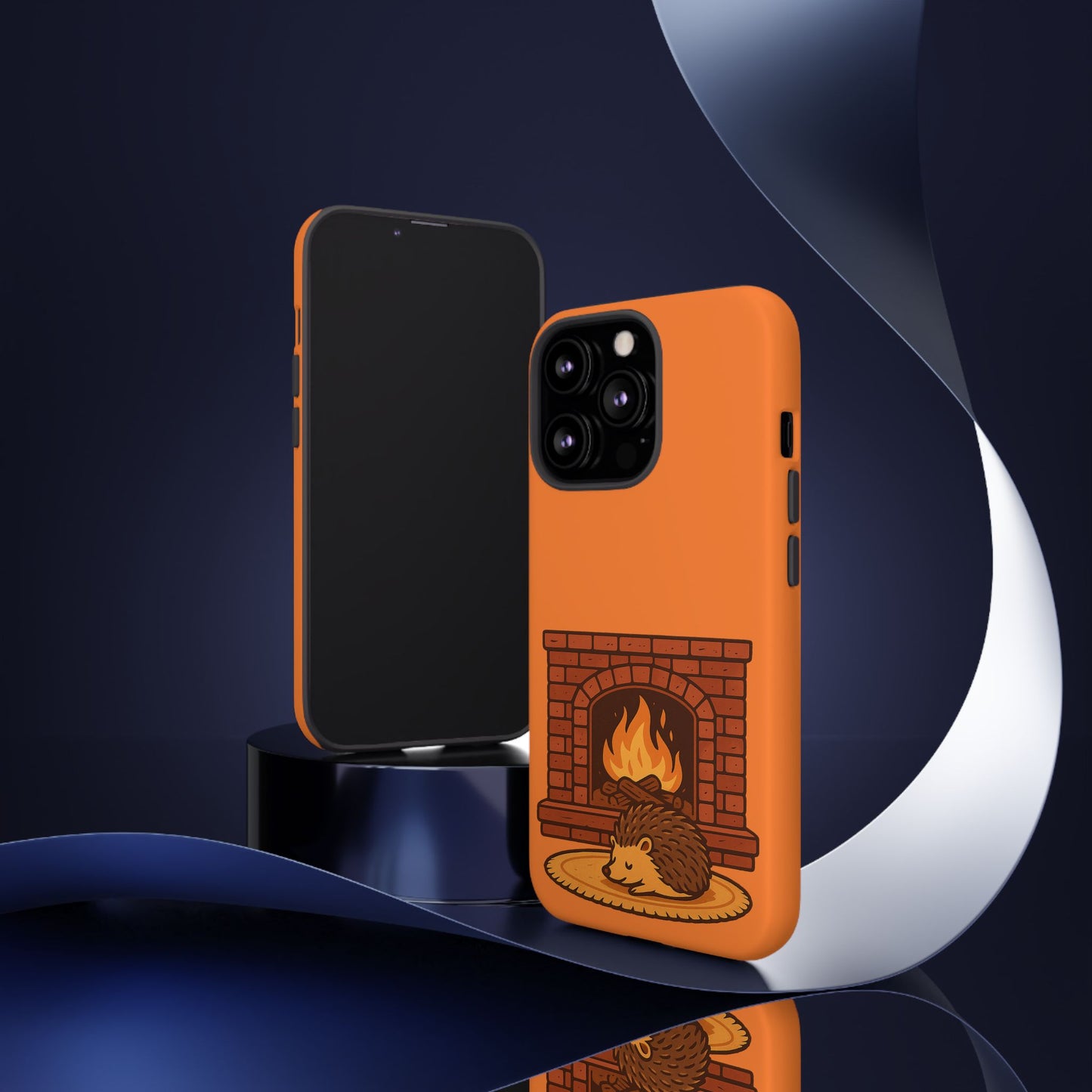 Fireside Spines Cozy Autumn Hedgehog Phone Case