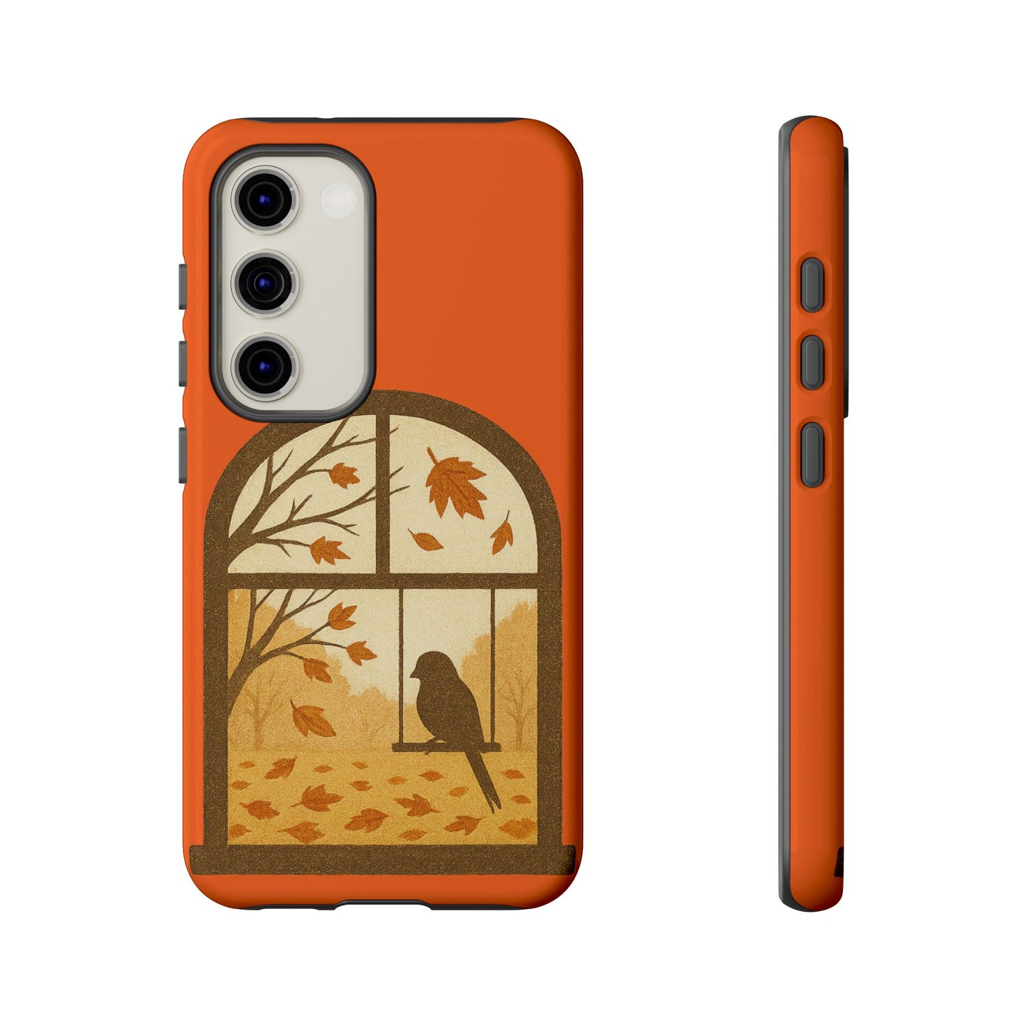 Bird In The Window Autumn Themed Phone Case