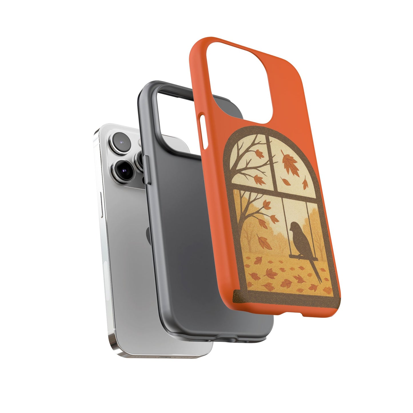 Bird In The Window Autumn Themed Phone Case