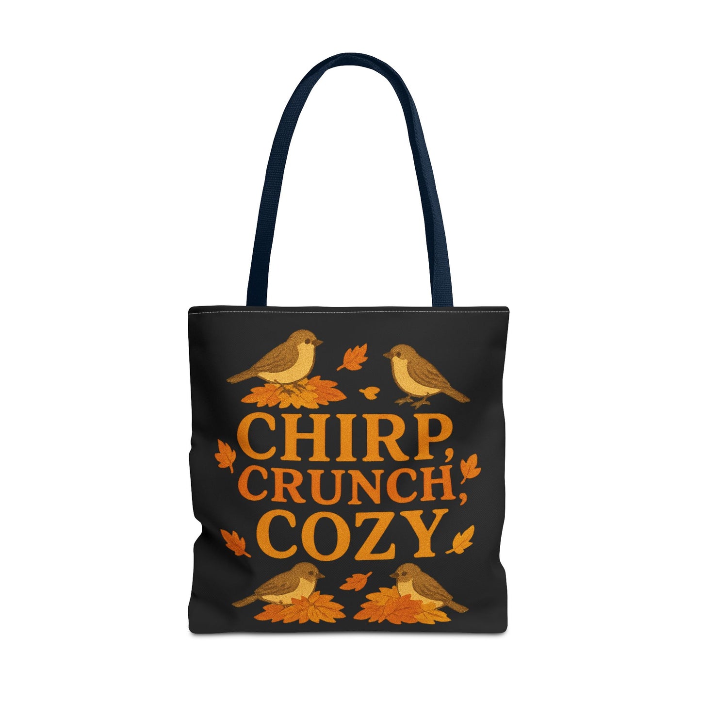 Chirp Crunch Cozy Autumn Themed Tote Bag