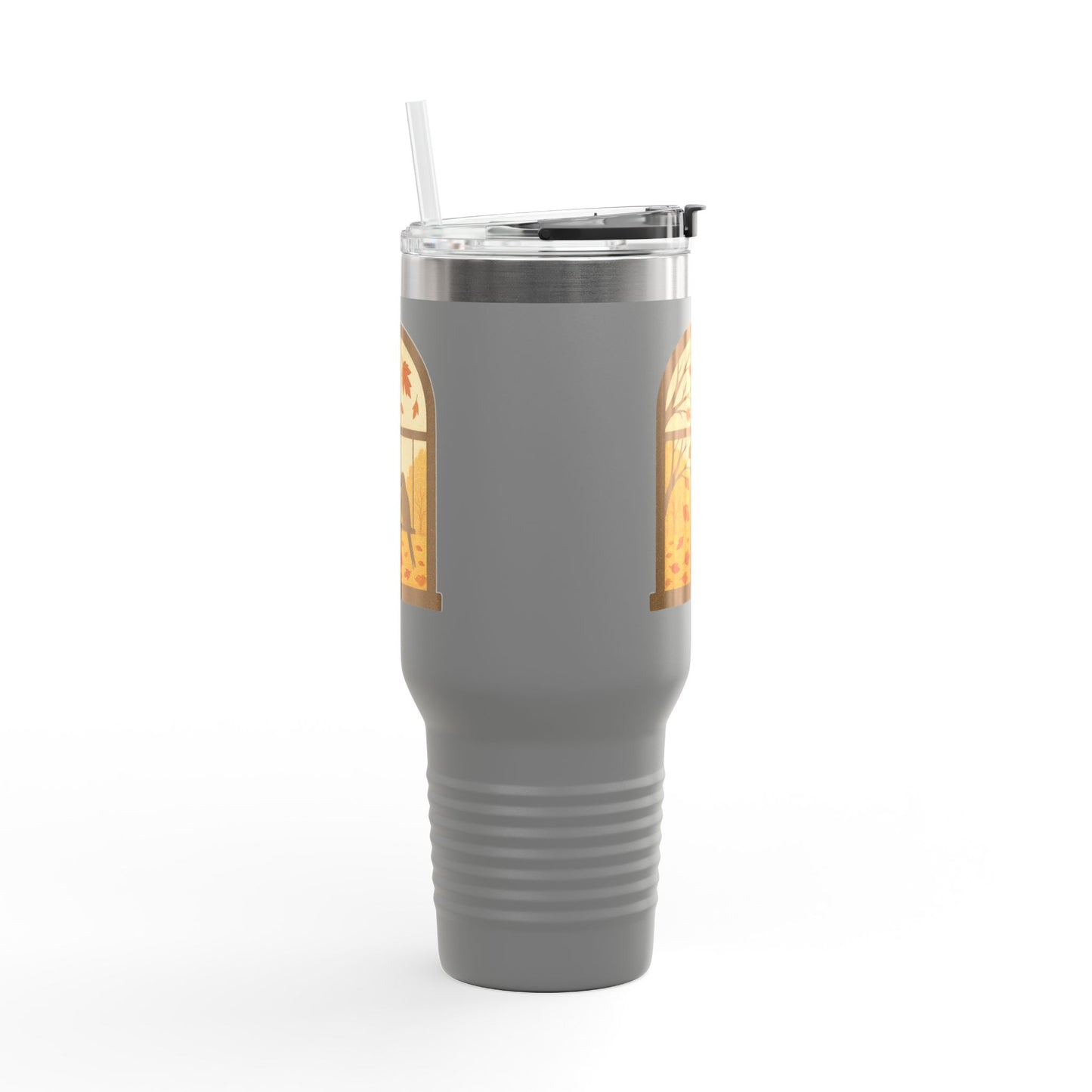 Bird In The Window Autumn Themed Travel Mug