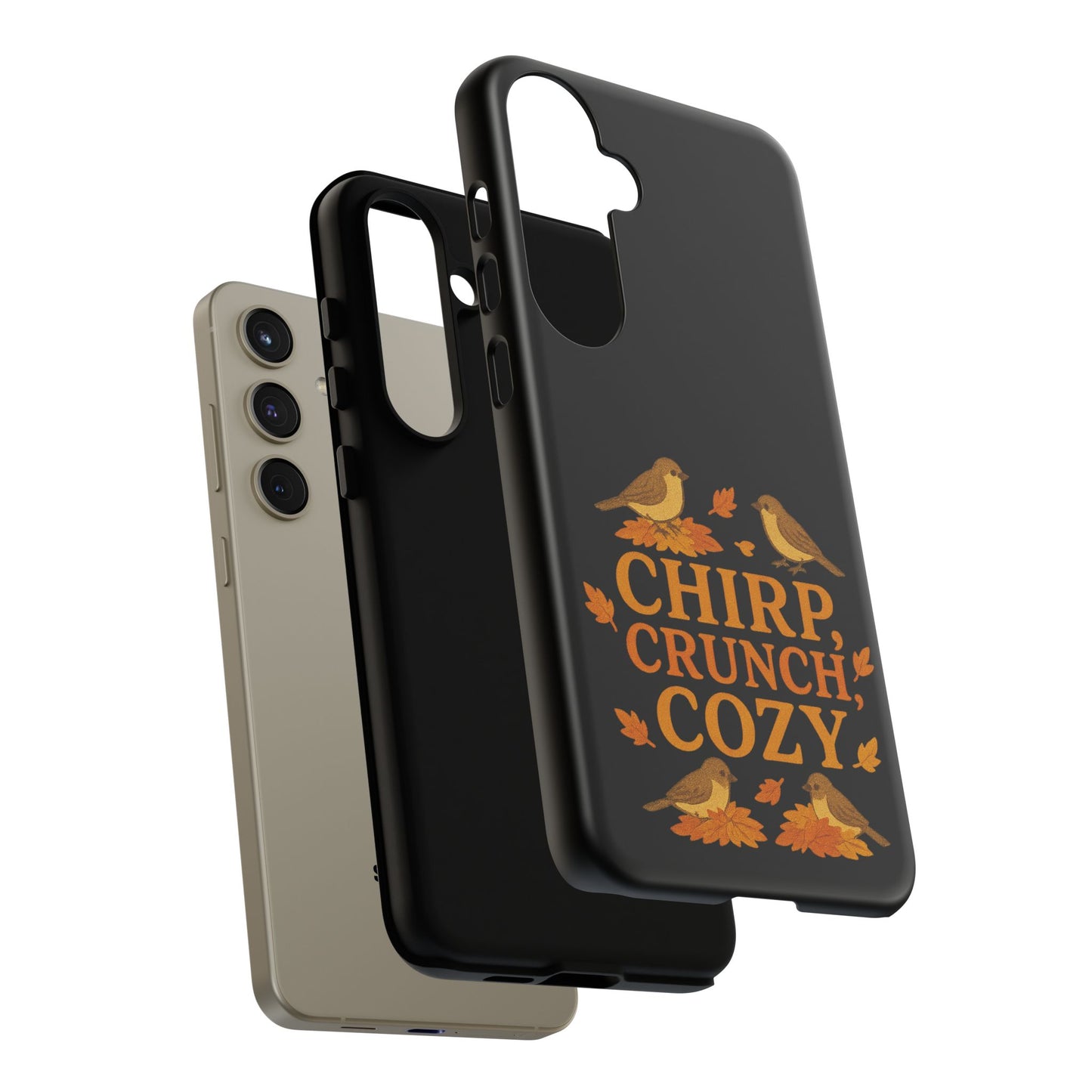 Chirp Crunch Cozy Autumn Themed Phone Case