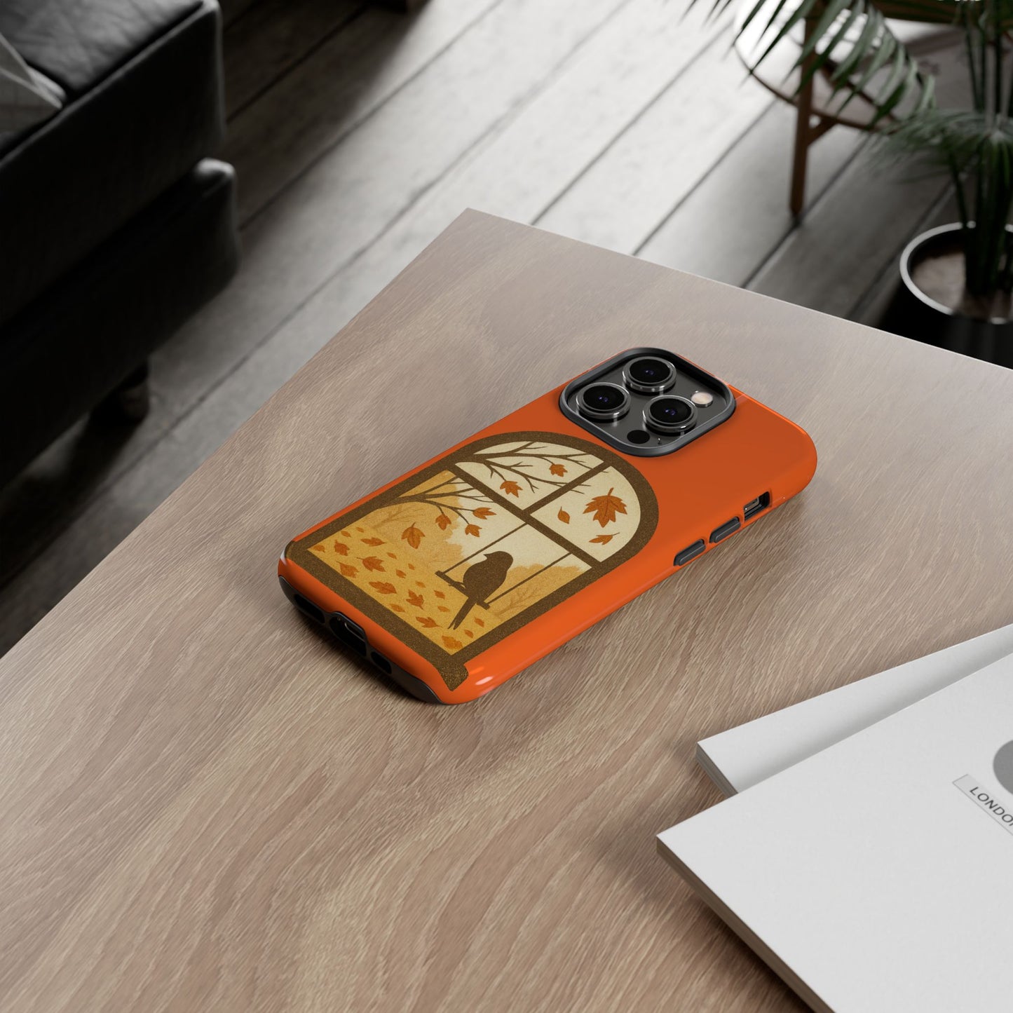 Bird In The Window Autumn Themed Phone Case