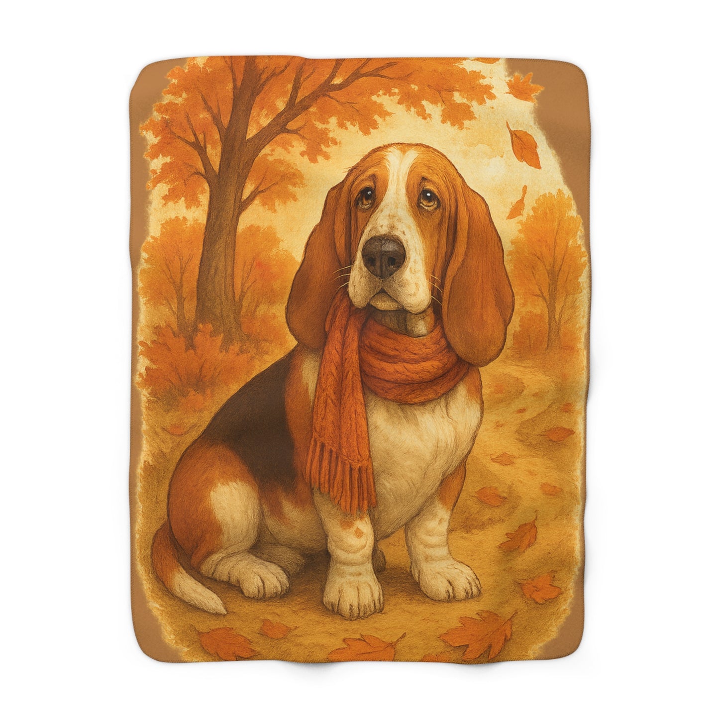 Basset Hound Sherpa Fleece Blanket