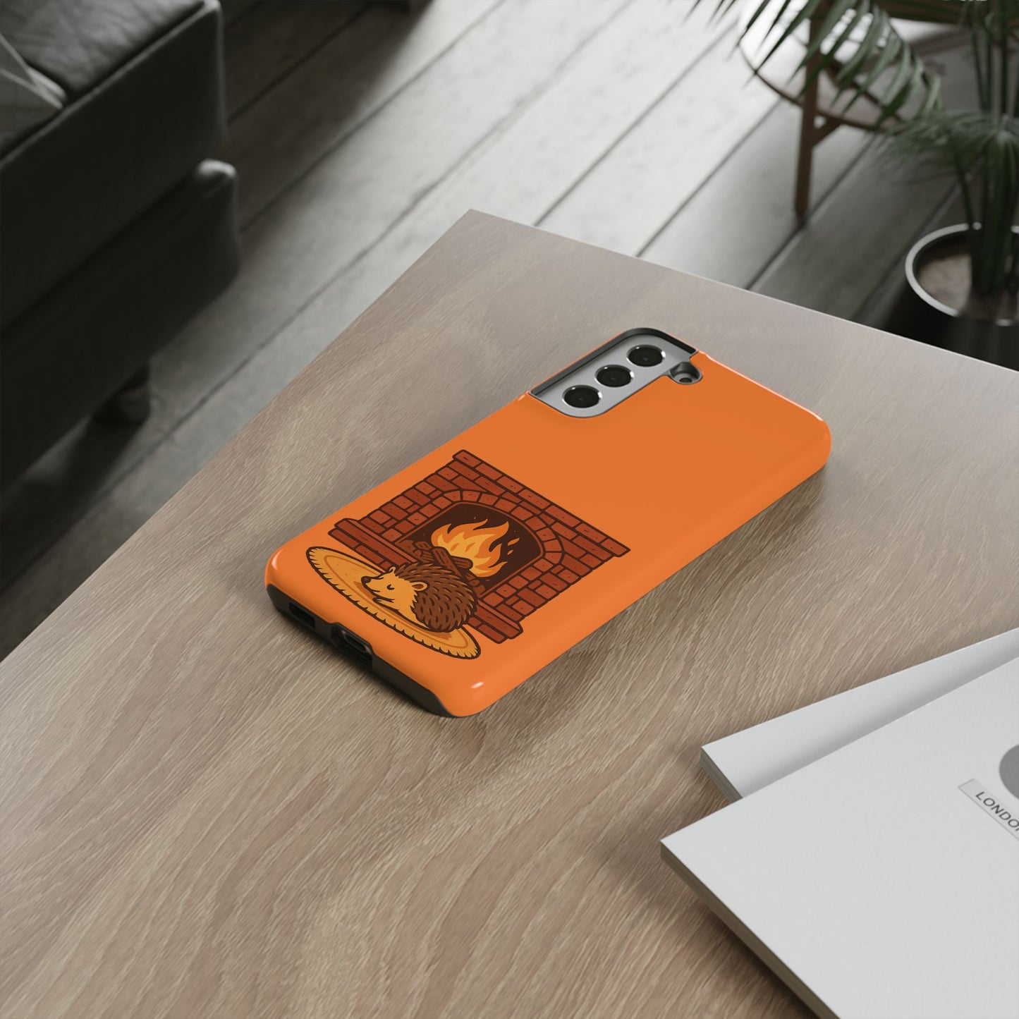 Fireside Spines Cozy Autumn Hedgehog Phone Case