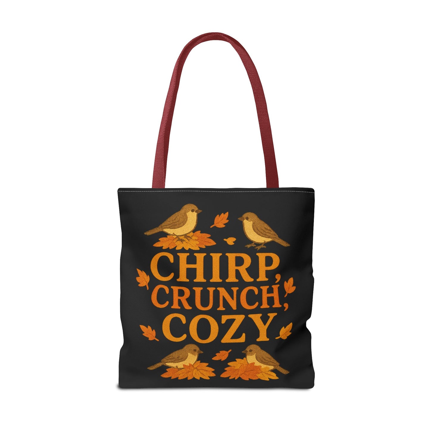 Chirp Crunch Cozy Autumn Themed Tote Bag