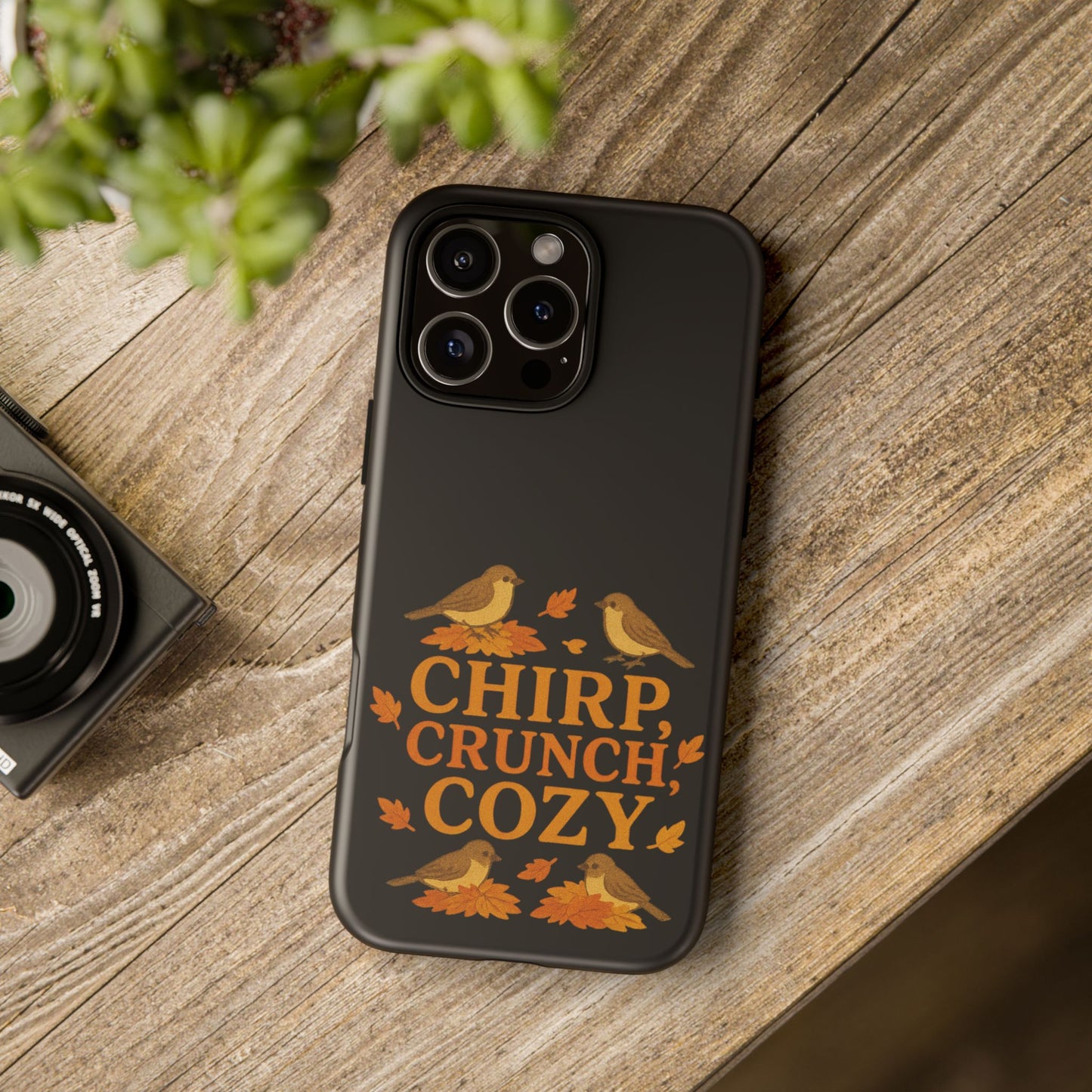 Chirp Crunch Cozy Autumn Themed Phone Case