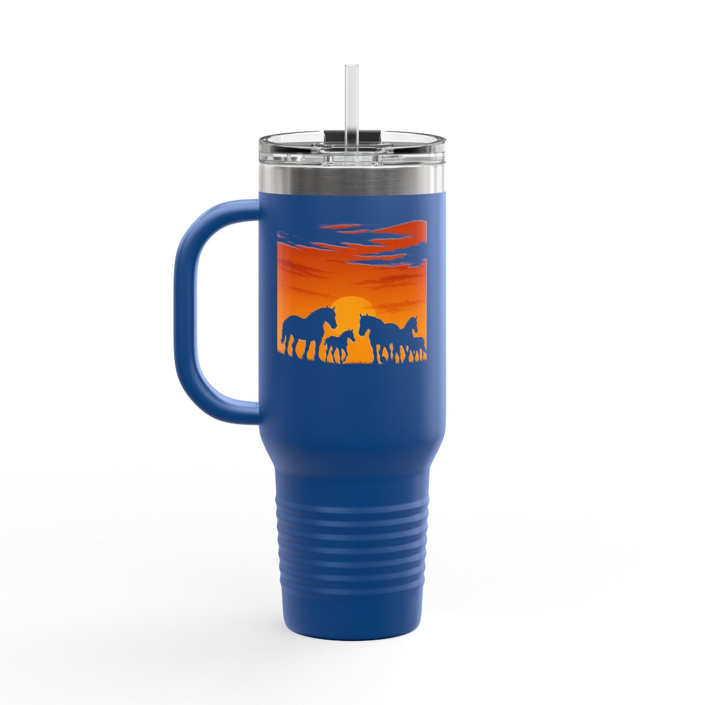 Horses on the Horizon Autumn Themed Travel Mug