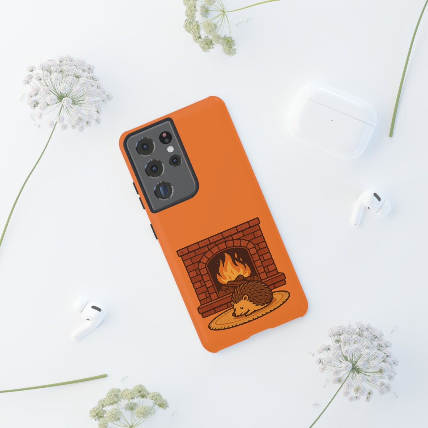 Fireside Spines Cozy Autumn Hedgehog Phone Case