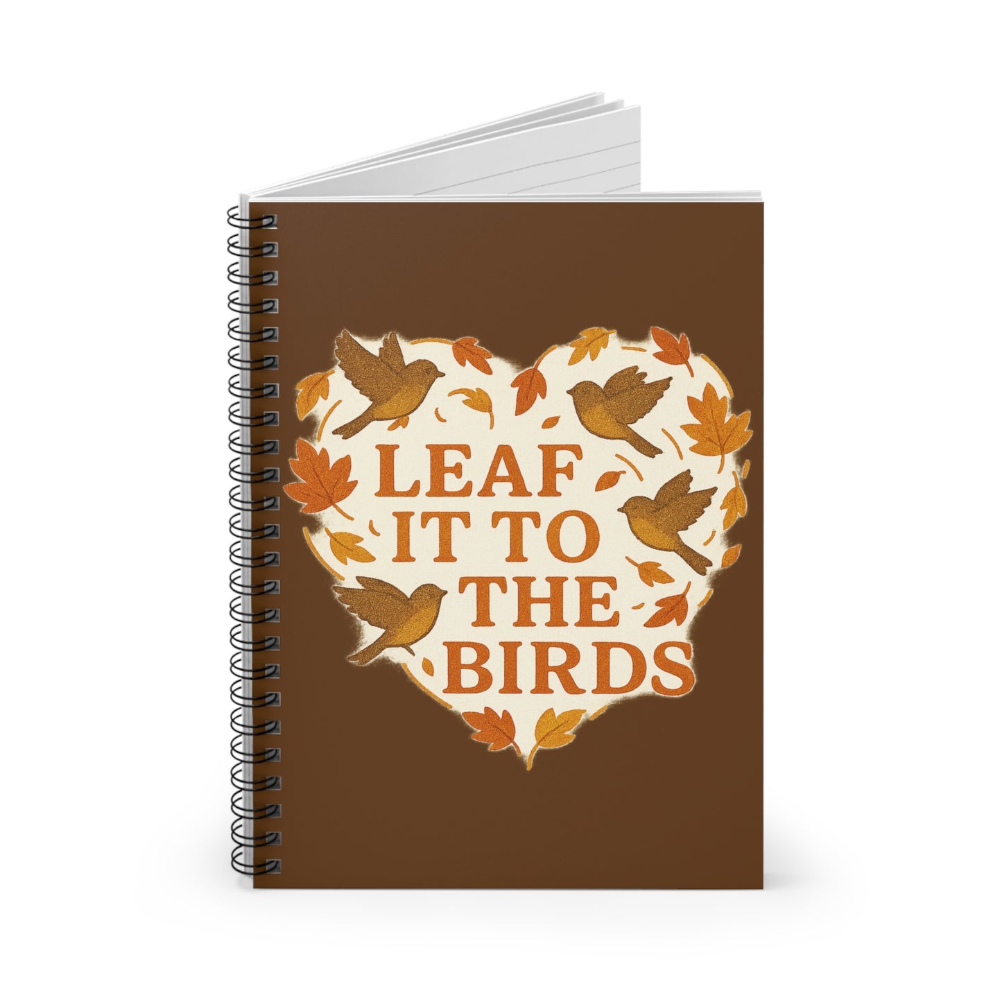 leaf It To The birds Autumn Themed Spiral Notebook