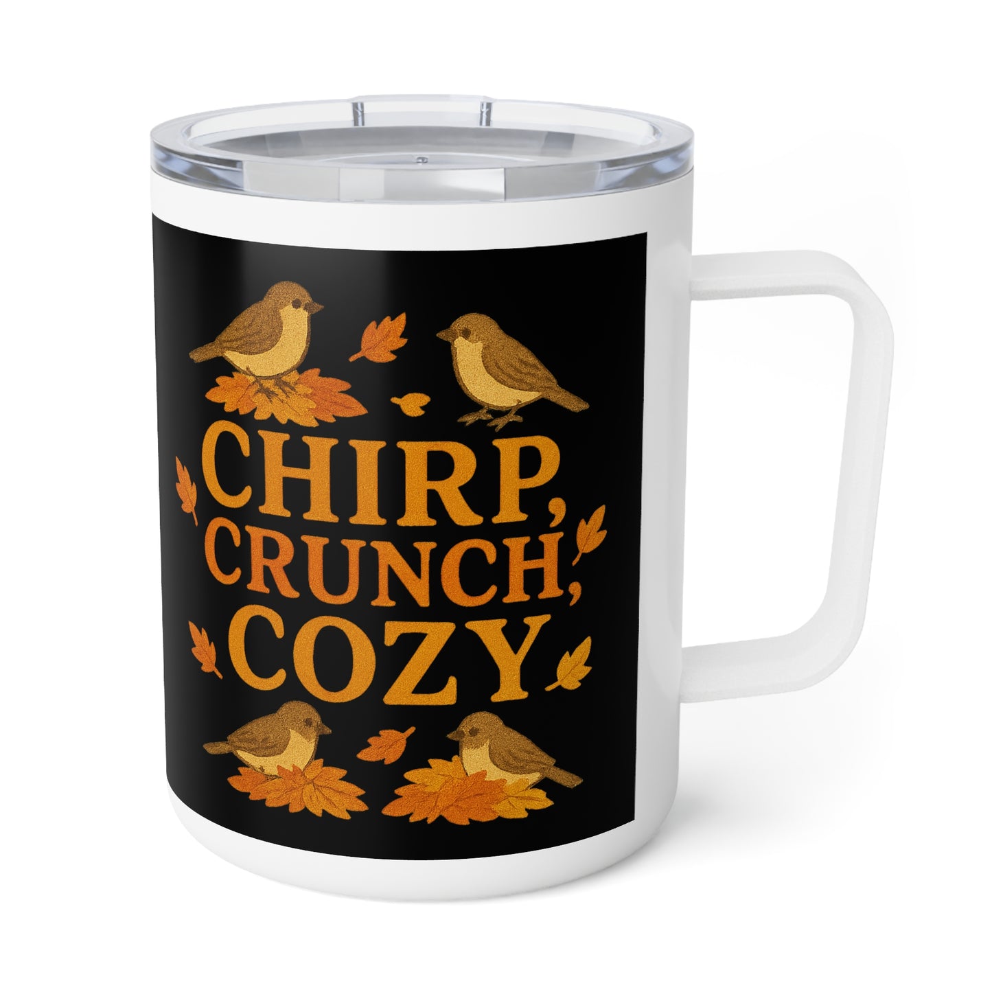 Chirp Crunch Cozy Autumn Themed Insulated Coffee Mug