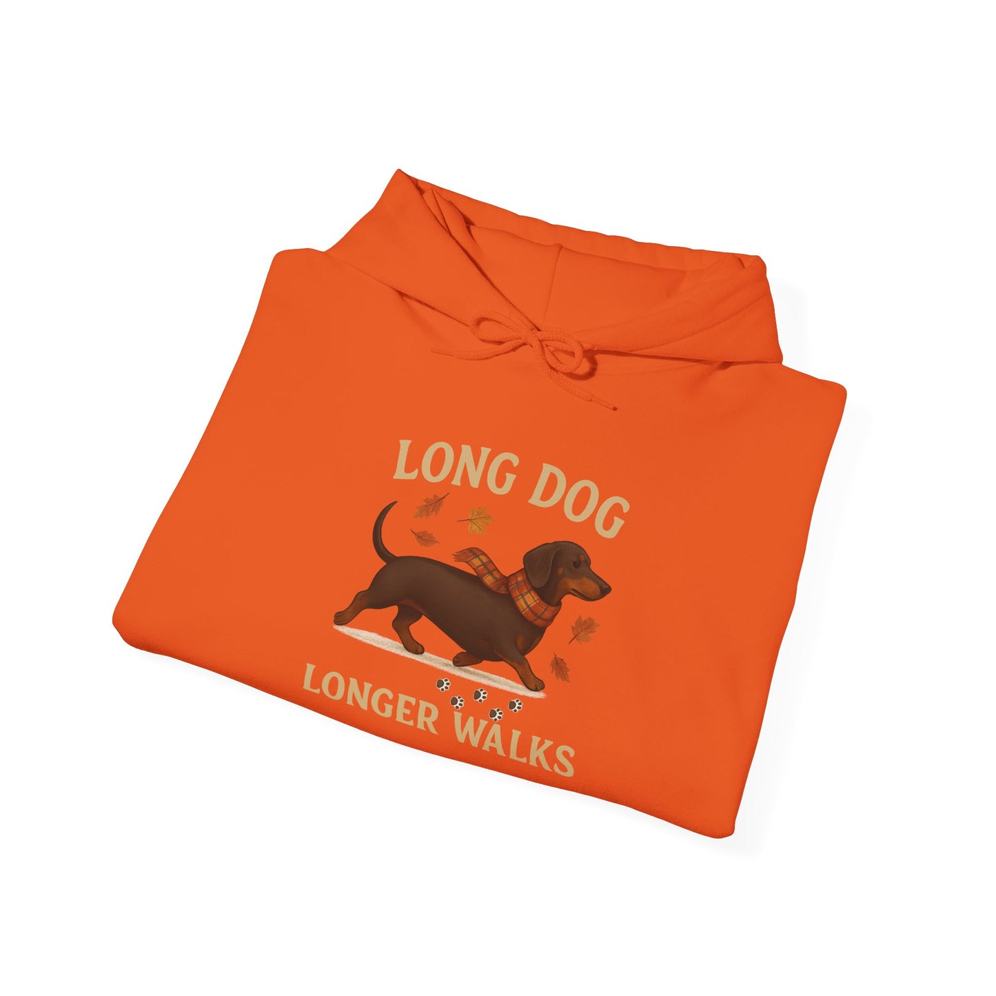 Long Dog Longer Walks Autumn Themed Hoodie
