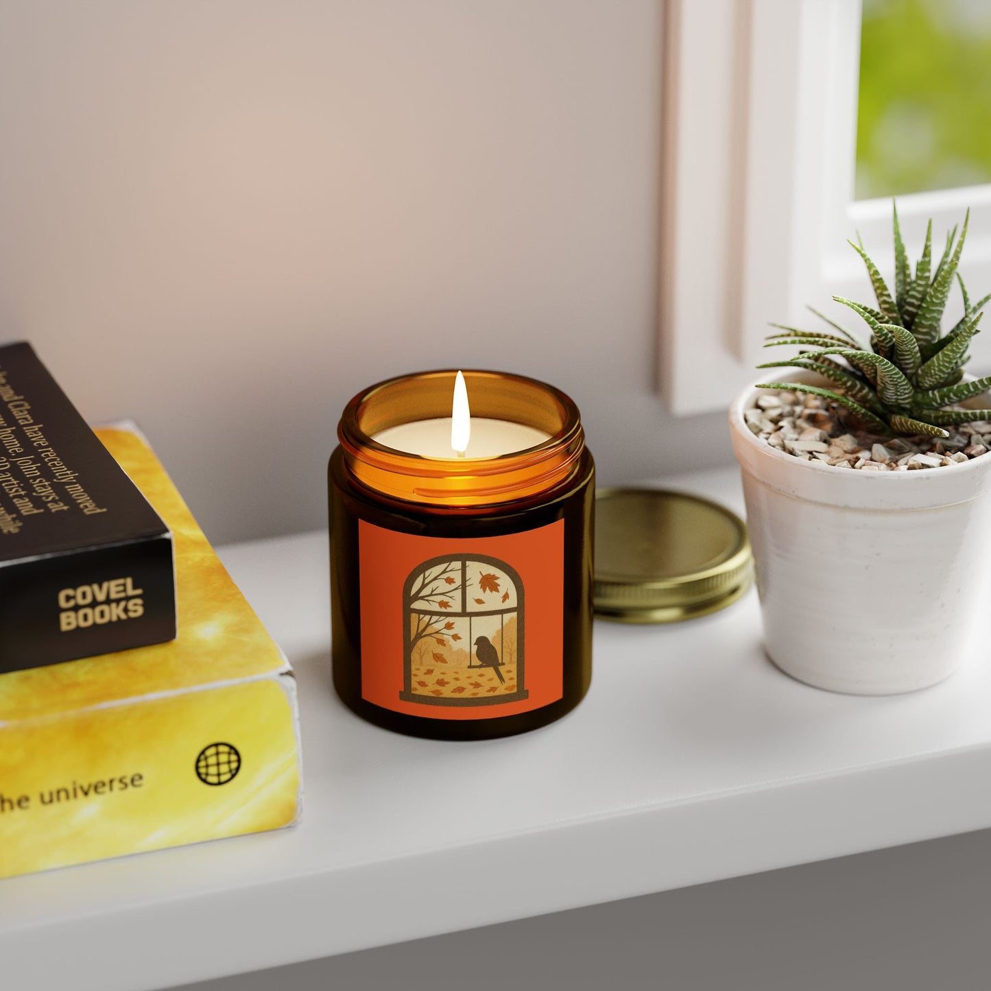 Bird In The Window Autumn Themed Scented Candle