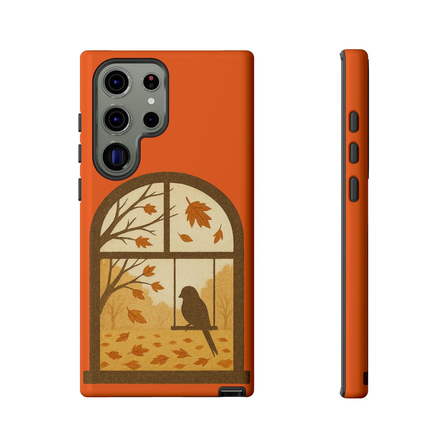 Bird In The Window Autumn Themed Phone Case