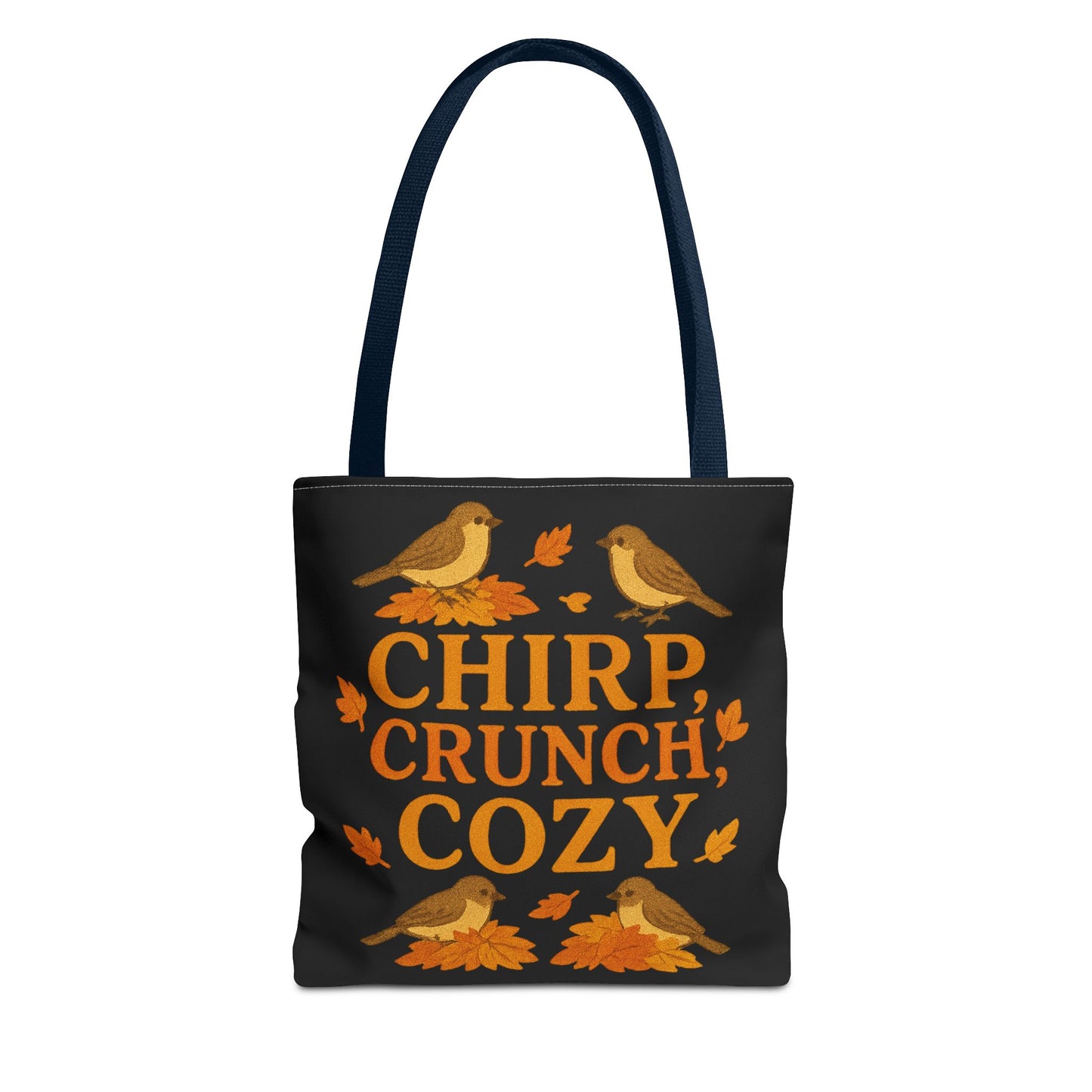 Chirp Crunch Cozy Autumn Themed Tote Bag