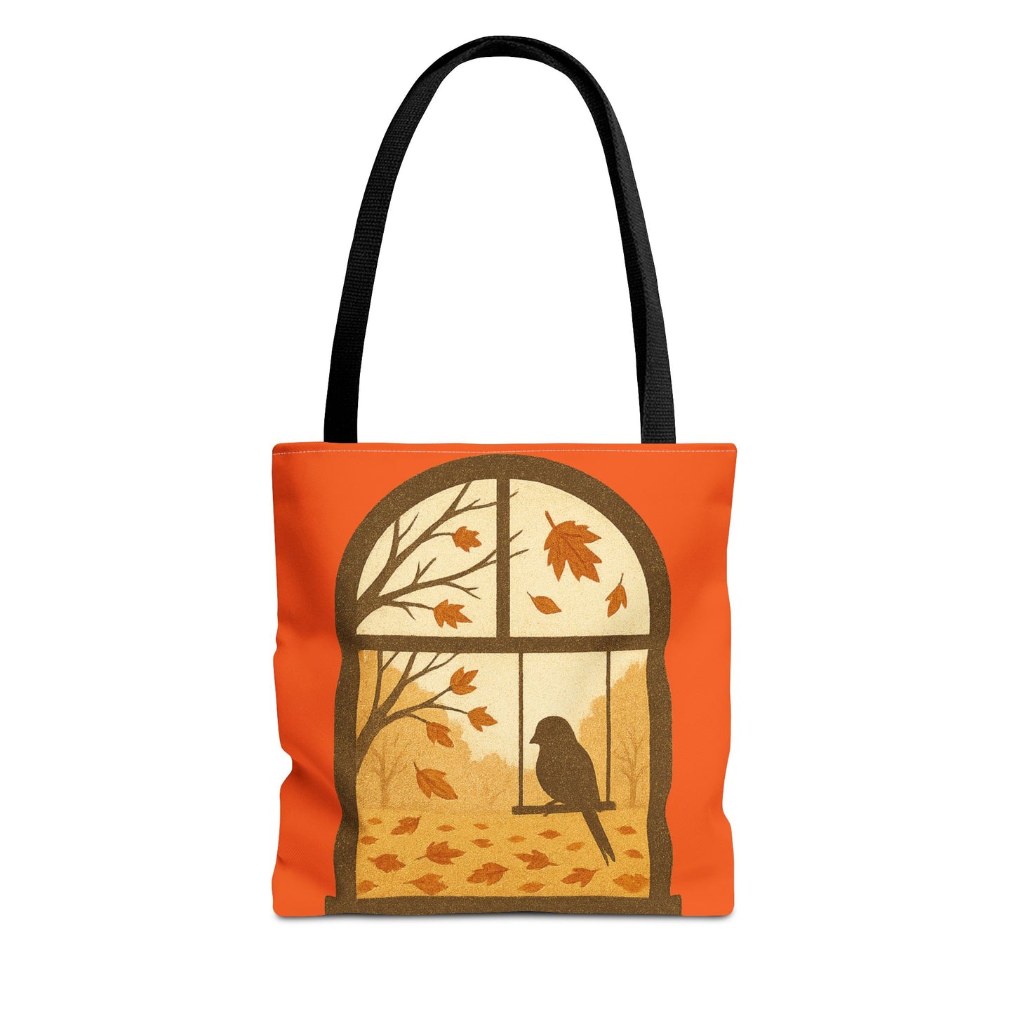Bird In The Window Autumn Themed Tote Bag